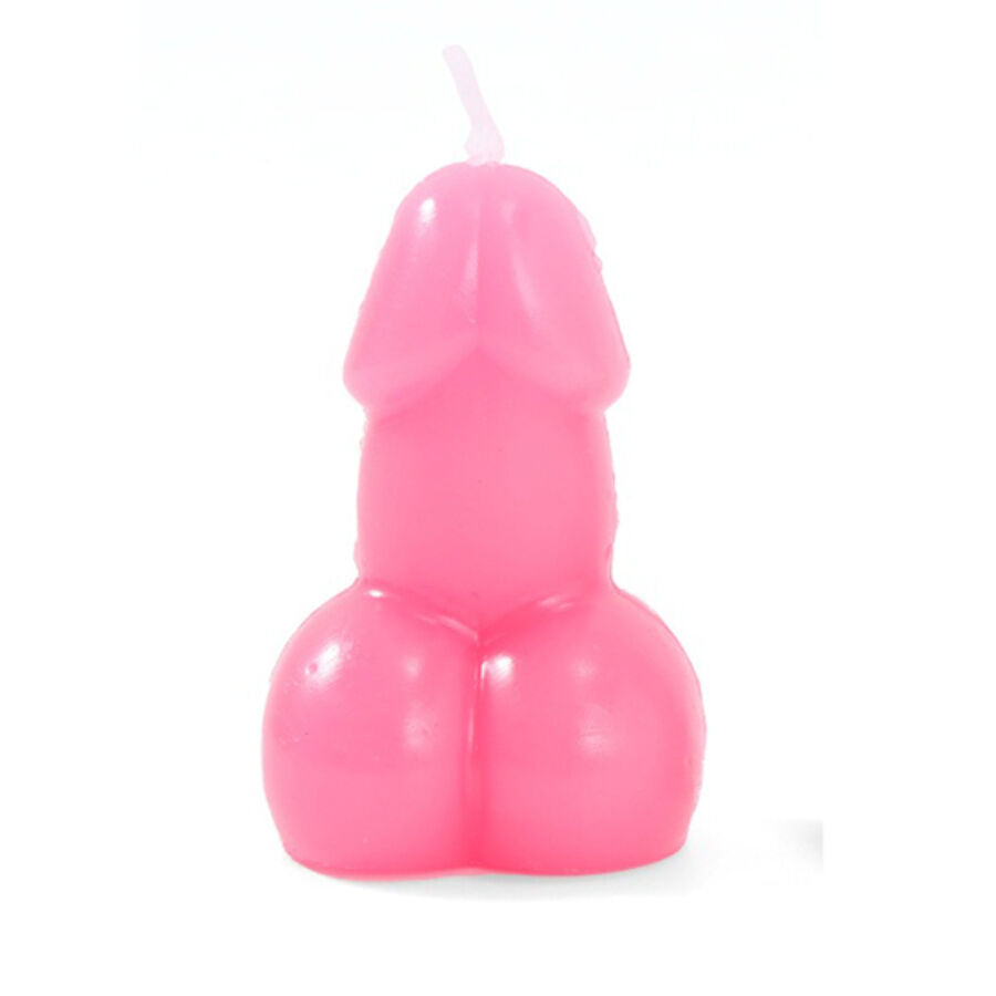 Candela a forma di pene color fucsia di Diablo Picante