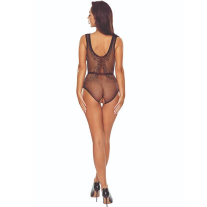 Bodystocking a griglia nera di Passion, immagine 2