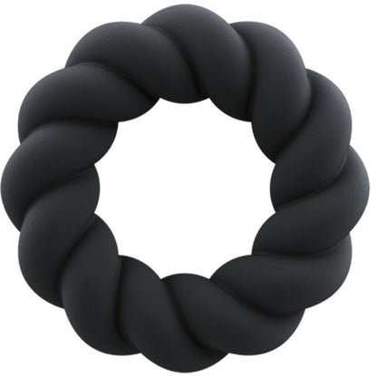 Anello masturbatore twist in silicone nero di Rocks-Off