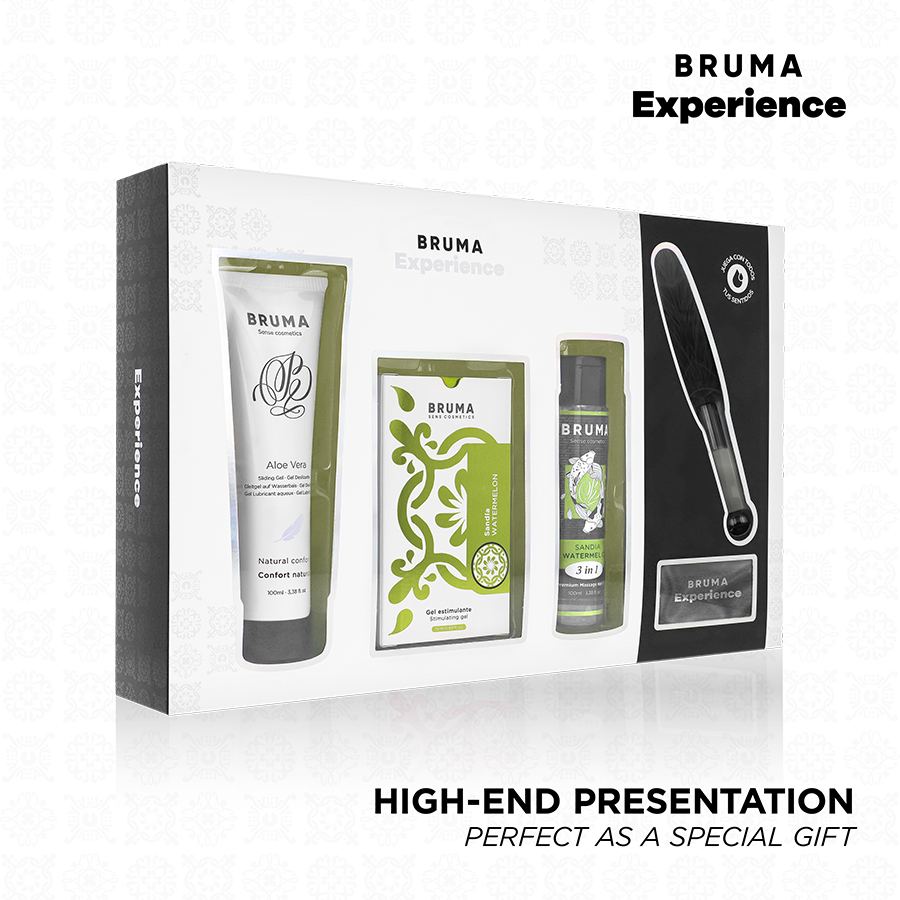 Kit tentazione dolce anguria con potenziatore di orgasmo di Bruma Xperience