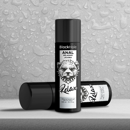 Lubrificante anale rilassante anale jojoba base silicone 100 ml di Black Hole, immagine 6