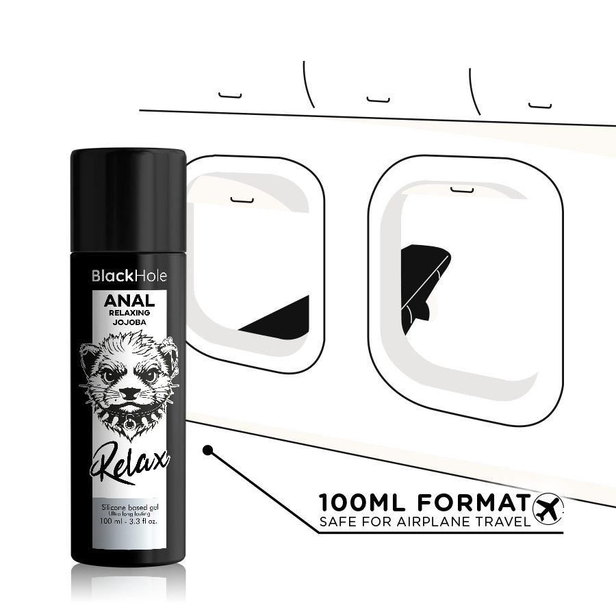 Lubrificante anale rilassante anale jojoba base silicone 100 ml di Black Hole, immagine 4