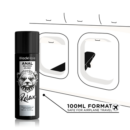 Lubrificante anale rilassante anale jojoba base silicone 100 ml di Black Hole, immagine 4