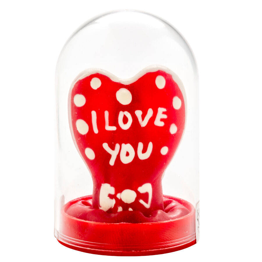 Preservativi dipinti a mano cuore - modello i love you 1 di Condomerie