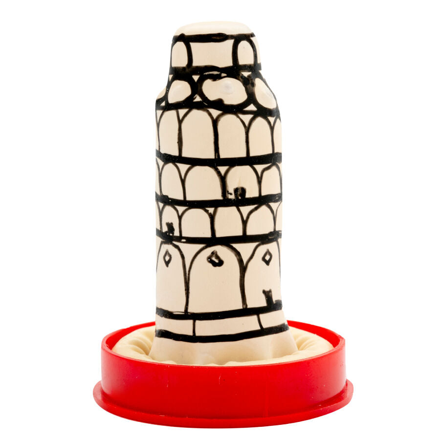 Preservativi dipinti a mano Torre di Pisa di Condomerie, immagine 2