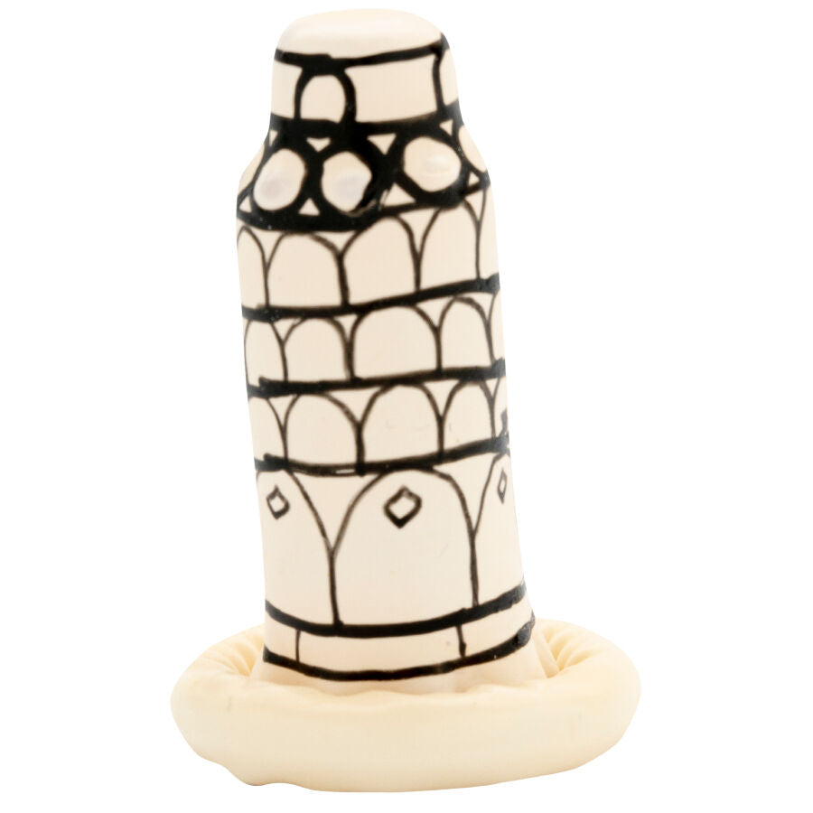 Preservativi dipinti a mano Torre di Pisa di Condomerie, immagine 4