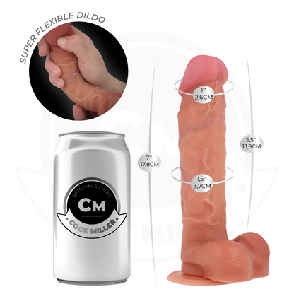 Dildo articolabile iperrealistico 17,8 cm