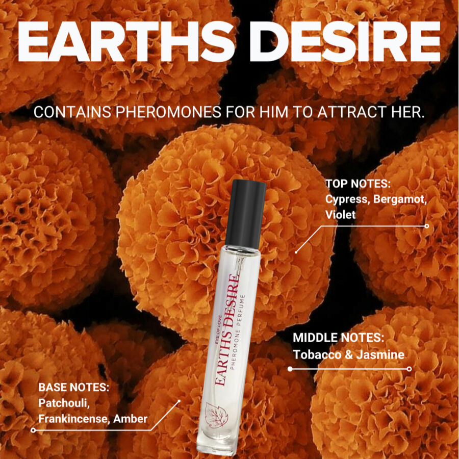 Profumo ai feromoni Bloom maschile sativa Earths desire 30 ml di Eye Of Love, immagine 2