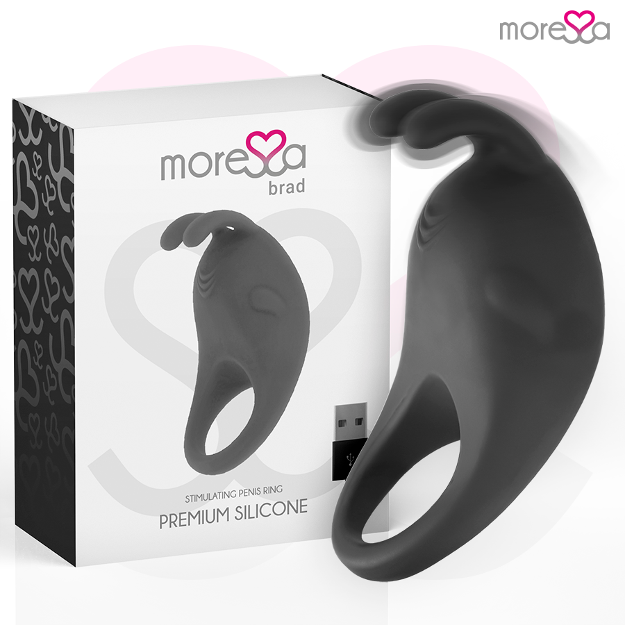Sex toy brad premium silicone ricaricabile nero di Moressa
