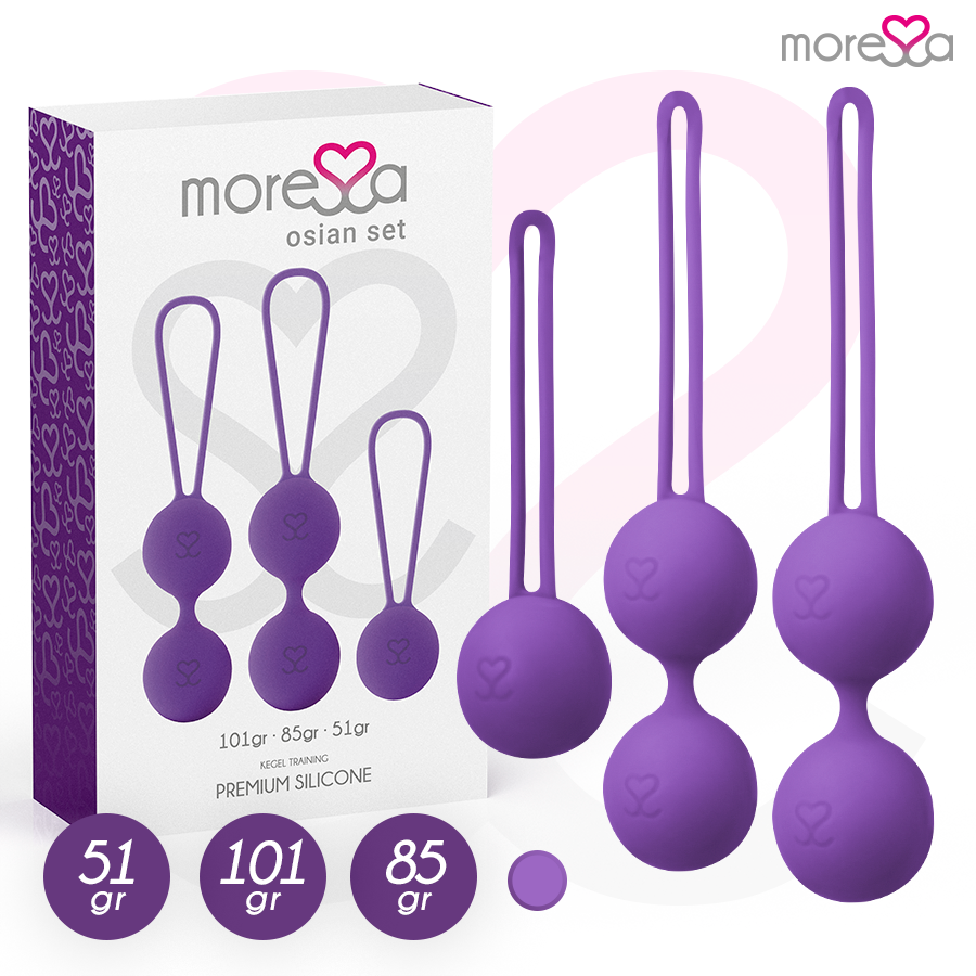 Set Osian premium in silicone lilla di Moressa