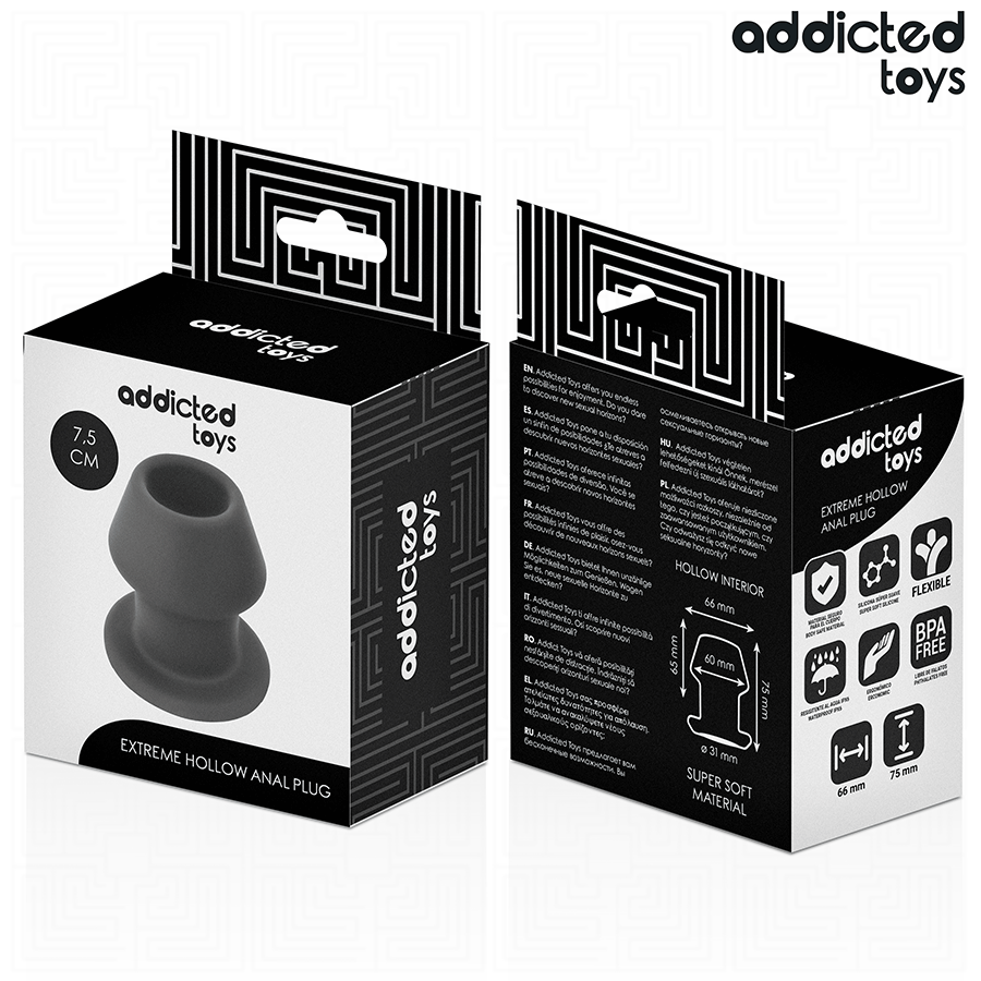 Plug Extreme hollow anal taglia S 7,5 cm di Addicted Toys, immagine 7