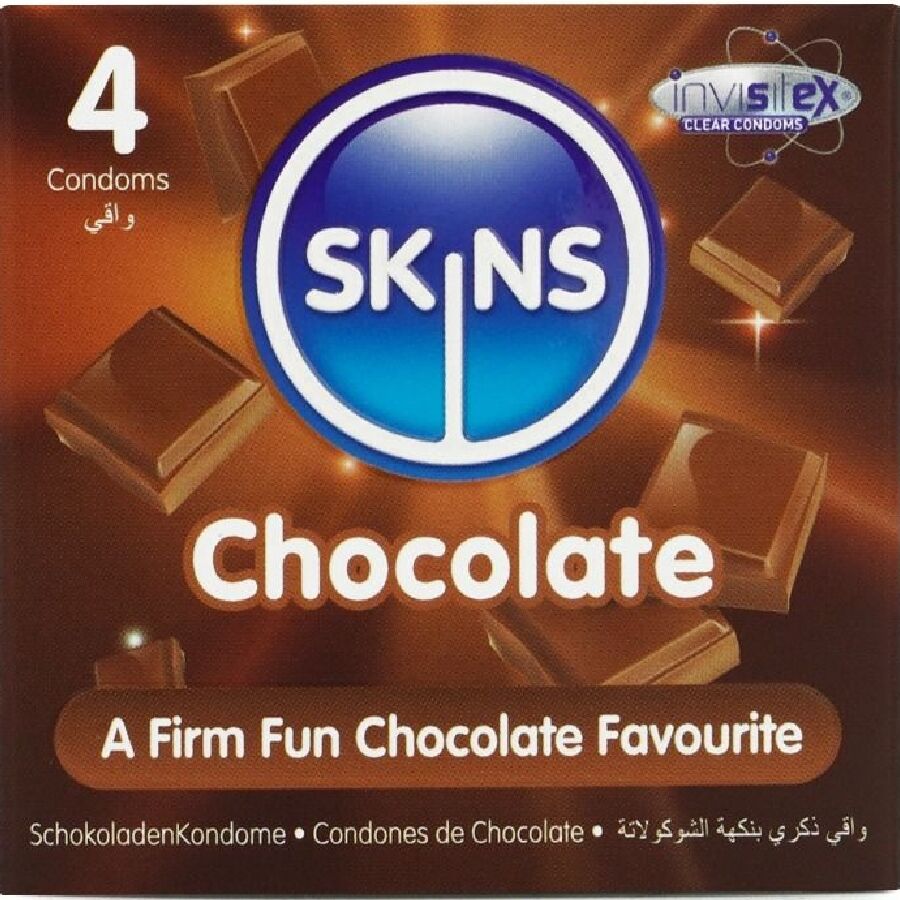 Preservativi premium al cioccolato confezione da 4 di Skins