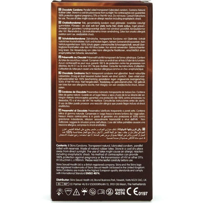 Preservativi premium al cioccolato confezione da 8 di Skins, immagine 4