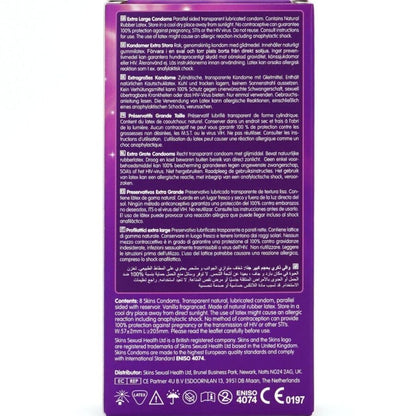 Preservativi extra large premium confezione da 8 di Skins, immagine 4
