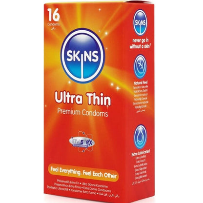 Preservativi ultra sottili premium confezione da 16 di Skins, immagine 2