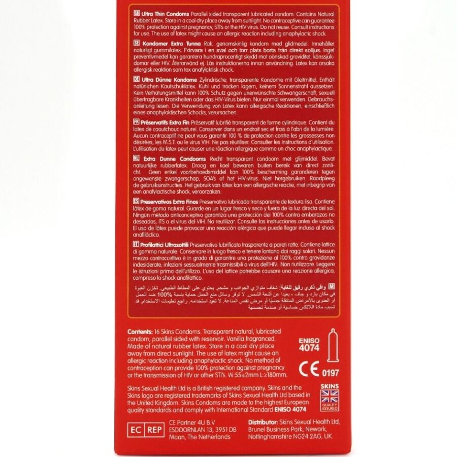 Preservativi ultra sottili premium confezione da 16 di Skins, immagine 4