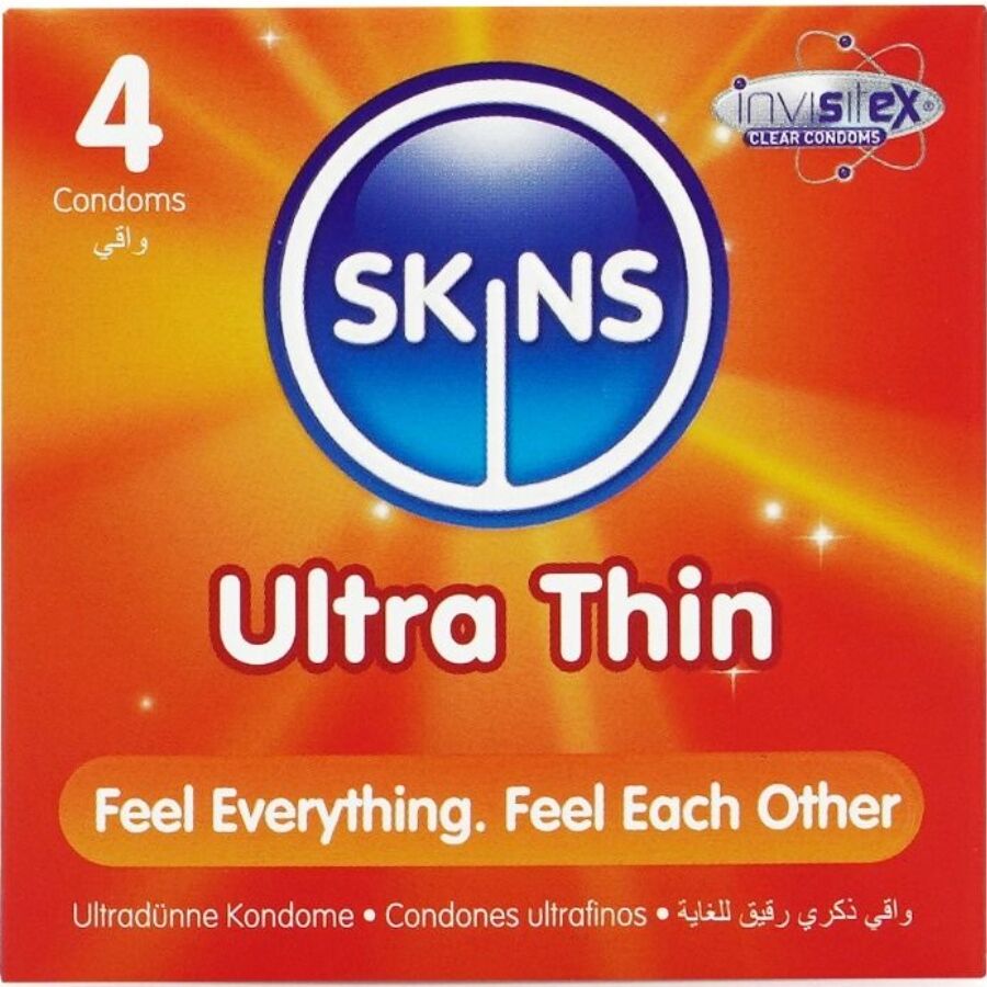 Preservativi ultra sottili premium confezione da 4 di Skins