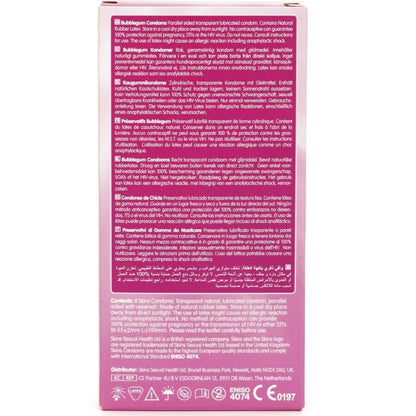 Preservativi bubblegum premium confezione da 8 di Skins, immagine 4