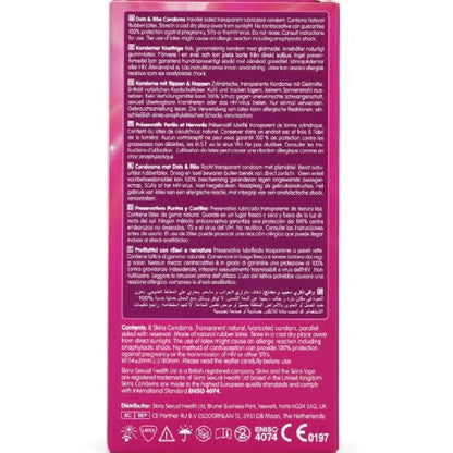 Dots & ribs premium Condoms confezione da 8 di Skins, immagine 4