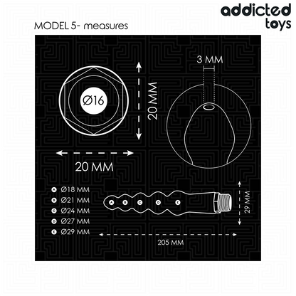 Sex toy anale Pulitore con adattatore universale modello 5 di Addicted Toys, immagine 5