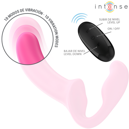 Vibratore Amy doppio 20 cm rosa telecomando di Intense, immagine 5