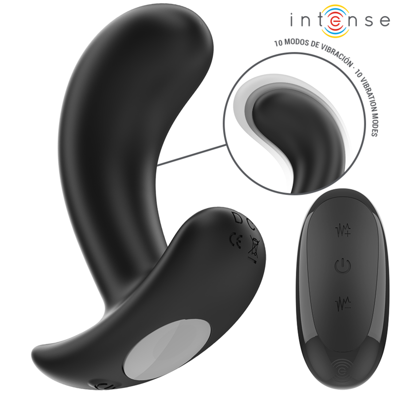 Plug Chandler anal 10 vibrazioni nero telecomando di Intense, immagine 2