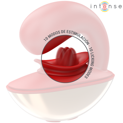 Vibratore e stimolatore Mariah a forma di u 10 vibrazioni rosso di Intense, immagine 6