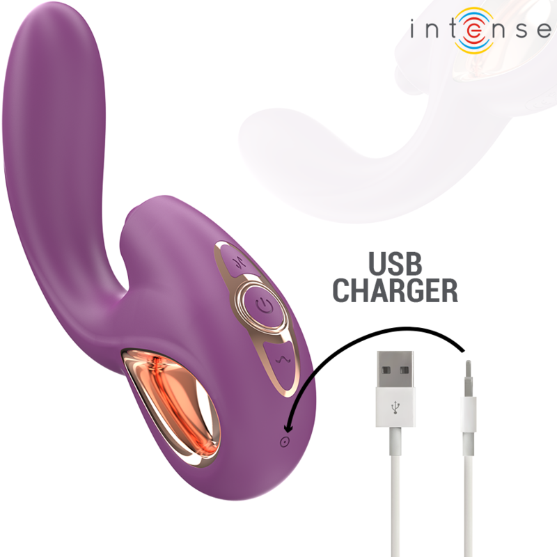 Vibratore Lali multifunzione punto g tapping & Thrust & vibration viola di Intense, immagine 7