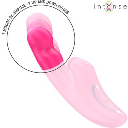 Vibratore Emi 13,5 cm multifunzione 3 in 1 10 vibrazioni rosa di Intense, immagine 4