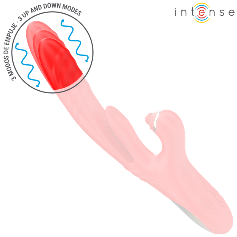 Vibratore multifunzione Rosalia 3 in 1 rosso di Intense, immagine 4