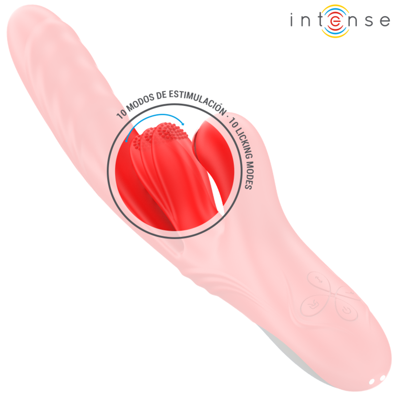Vibratore multifunzione Rosalia 3 in 1 rosso di Intense, immagine 5