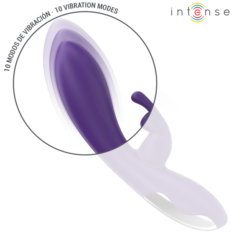 Vibratore Randall rabbit 10 vibrazioni viola di Intense, immagine 6