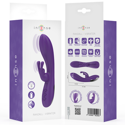 Vibratore Randall rabbit 10 vibrazioni viola di Intense, immagine 8