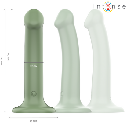 Vibratore Becca con ventosa 10 vibrazioni telecomando verde di Intense, immagine 3