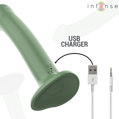 Vibratore Becca con ventosa 10 vibrazioni telecomando verde di Intense, immagine 7