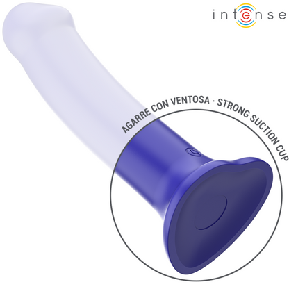 Vibratore victoria con ventosa 10 vibrazioni blu scuro telecomando di Intense, immagine 5
