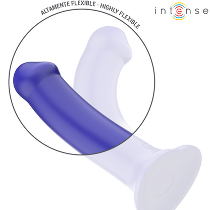 Vibratore victoria con ventosa 10 vibrazioni blu scuro telecomando di Intense, immagine 6
