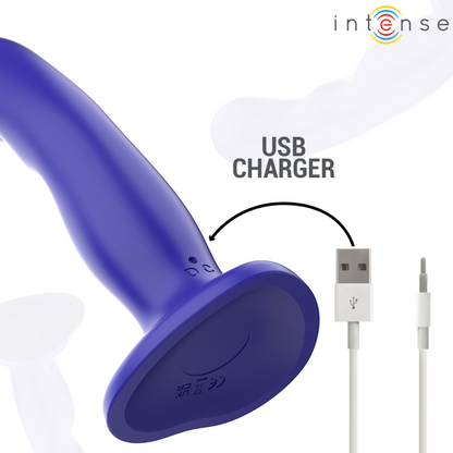 Vibratore Shorty con ventosa telecomando blu di Intense, immagine 7