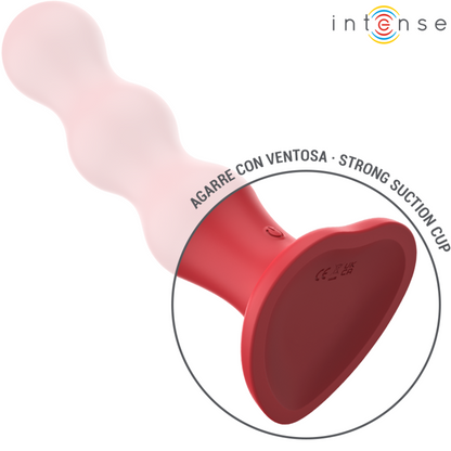 Vibratore con ventosa Cody telecomando rosso di Intense, immagine 6
