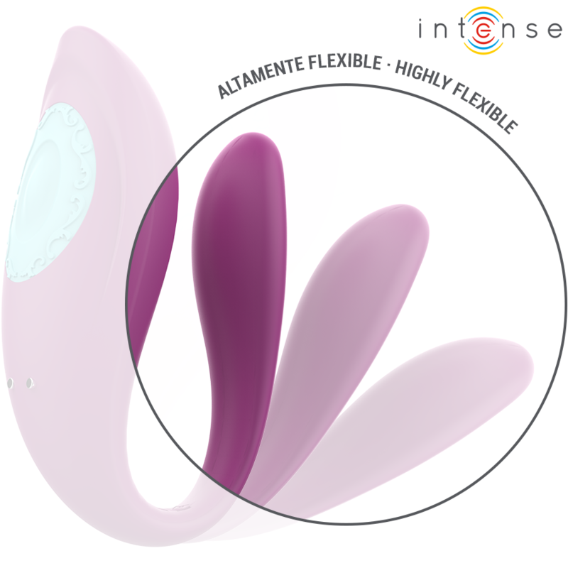 Vibratore Annie e stimolatore a forma di u telecomando viola di Intense, immagine 6
