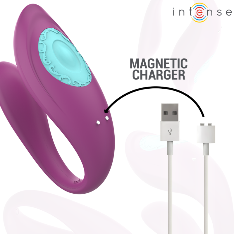 Vibratore Annie e stimolatore a forma di u telecomando viola di Intense, immagine 7