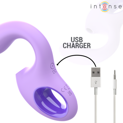 Vibratore e stimolatore Baxter viola di Intense, immagine 7