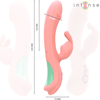 Vibrator Rachel rabbit 5 vibrazioni rosa di Intense, immagine 4