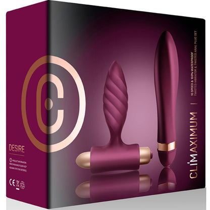 Kit Desire vibratore Twisted e plug anale di Climaximum, immagine 5