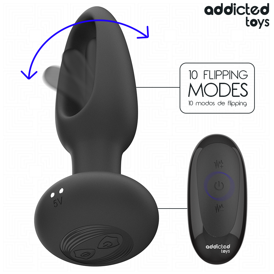 Plug anale con lingua vibrante e telecomando di Addicted Toys, immagine 4