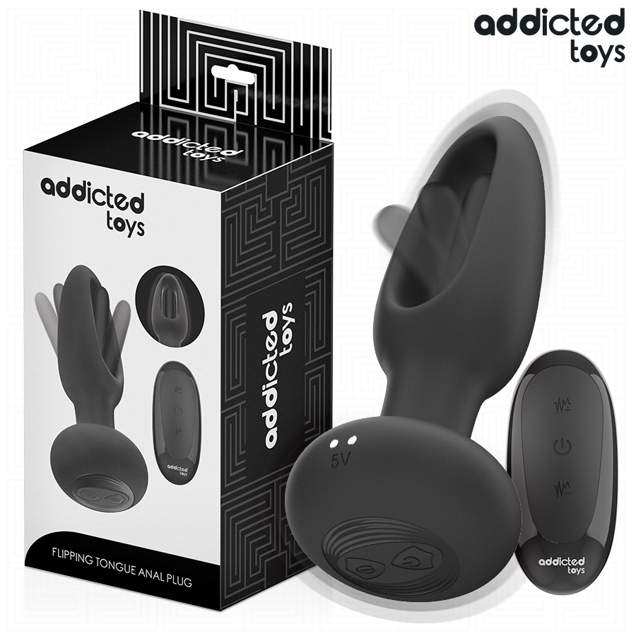 Plug anale con lingua vibrante e telecomando di Addicted Toys