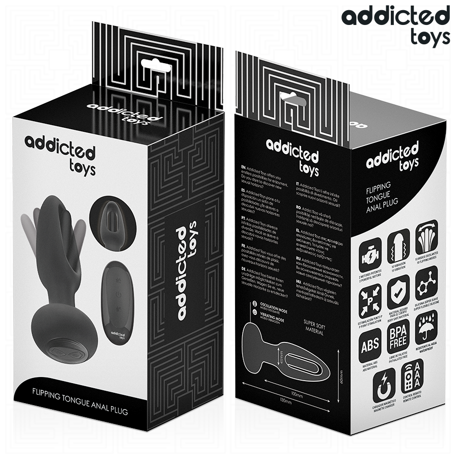 Plug anale con lingua vibrante e telecomando di Addicted Toys, immagine 3