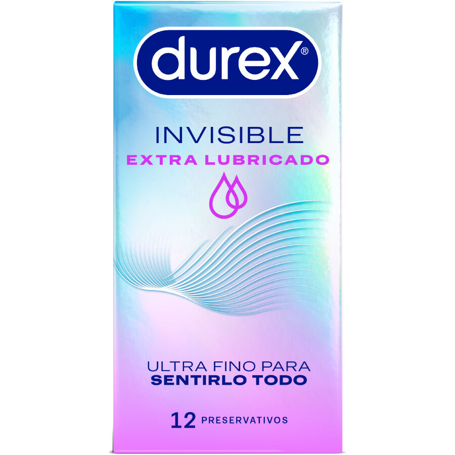 Preservativi invisibili extra lubrificati 12 unità di Durex