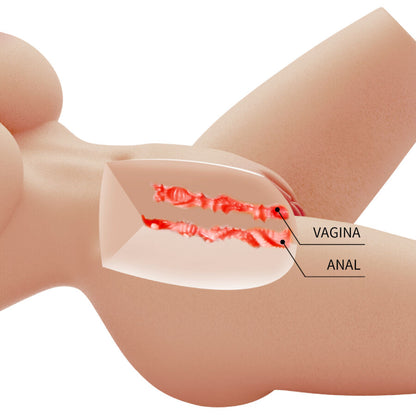 Masturbatore maschile lily torso femminile realistico vagina e anale 4 kg di Crazy Bull, immagine 7