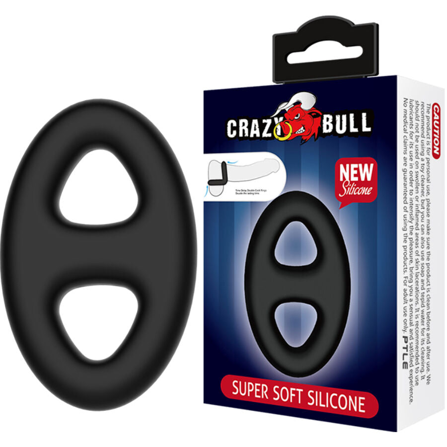 Anello doppio ovale in silicone di Crazy Bull